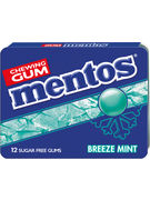 MENTOS GUM BREEZE MINT BLISTER 12P