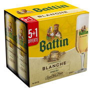 BATTIN BLANCHE 4,8° CANS 50CL 5+1 6P