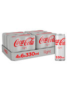COCA COLA LIGHT SLEEK CANS 33CL  6-PACK