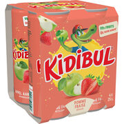 KIDIBUL POMME FRAISE CANS 25CL 4-PACK