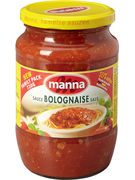 MANNA BOLOGNESE SAUCE 720GR (OV6) MANNA BOLOGNESE SAUCE 720GR (OV6)