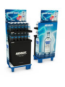ABSOLUT VODKA BLUE 40° 70CL DISPLAY x48